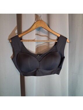Black Mesh Detail Wireless Bra Size 3XL